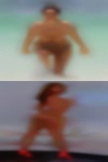 Middle nude swinging