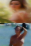 Naked woman swallowing
